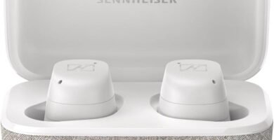 Sennheiser MOMENTUM True Wireless 3 Earbuds – Bluetooth In-Ear Headphones for Music and Calls with Adaptive Noise Cancellation, IPX4, Qi wireless charging and 28-hour battery life, White