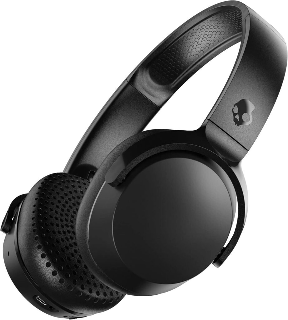 Skullcandy Riff 2 On-Ear Wireless Headphones, 34 Hr Battery, Microphone, Works with iPhone Android and Bluetooth Devices – Black