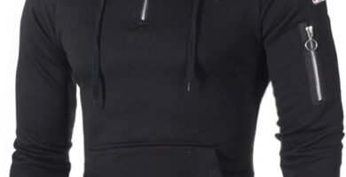 Solid Hoodie for Men UK Asymmetric Zip Hooded Sweatshirt Cozy Comfortable Long Sleeve Jackets Men’s Classic Fleece Pullover with Kangaroo Pocket Leisure Stylish Fleece Tops for Daily Work