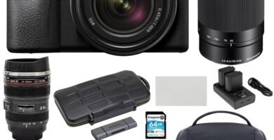 Sony Alpha 6700 APS-C Interchangeable Lens Hybrid Mirrorless with 16-50mm and 55-210mm Lens Bundle with Photo Editing Software, 64 GB Memory Card, Bag, Lens Mug and Accessories (8 Items)