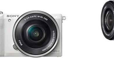 Sony ILCE5100LW.CEC Compact System Camera with 16-50 Lens (24.3 MP, 180 Degrees Tiltable LCD, Fast Hybrid Auto Focus, Noise Reduction Feature, Wi-Fi and NFC) – White with SELP1650 E Mount – APS-C 16-50mm F3.5-5.6 Zoom Lens