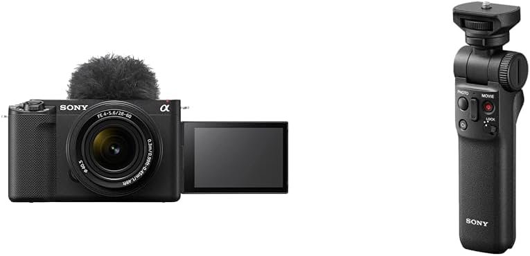 Sony ZV-E1 | Full-frame Mirrorless Interchangeable Lens Vlog Camera with 28-60mm f/4-5.6 Black & GP-VPT2BT Handgrip Black Sony ZV-E1 | Full-frame Mirrorless Interchangeable Lens Vlog Camera with 28-60mm f/4-5.6 Black & GP-VPT2BT Handgrip Black