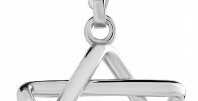 Star of david 121, Stainless steel with silver plating, Zirconia Star of david 121, Stainless steel with silver plating, Zirconia