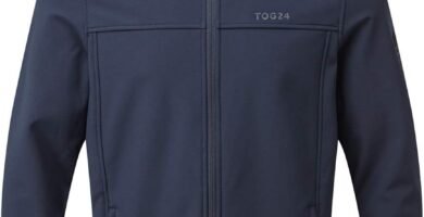 TOG24 Feizor Lightweight Mens Softshell Jacket, Windproof, Showerproof Zip Up Outdoor Jacket with Hood, Fleece Lined for Warmth, Ideal Jacket for Outdoors and Winter Walking