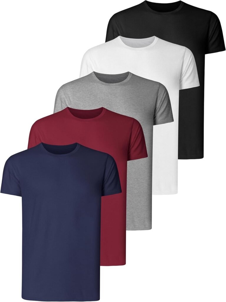 Teesmen Man Sports 5pack T Shirt Crew Neck Short Sleeve Workout Gym Plain Running T-Shirt Teesmen Man Sports 5pack T Shirt Crew Neck Short Sleeve Workout Gym Plain Running T-Shirt