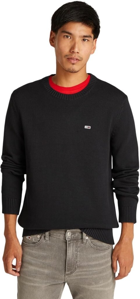 Tommy Jeans Men’s Crew Neck Slim Fit Knitted Jumper