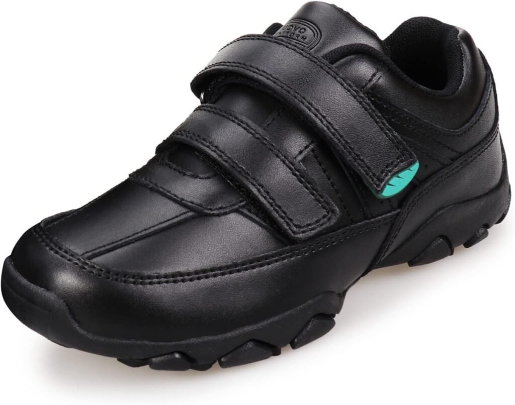 UOVO Boys Hiking Shoes Kids Water Resistant School Shoes Mid-Calf Sneakers Walking Boots Children Trekking Footwear Black Shoes Size 8.5 UK Toddler to 4 UK Big Kids