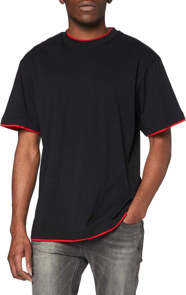 Urban Classics Men’s Contrast Tall Tee T-Shirt
