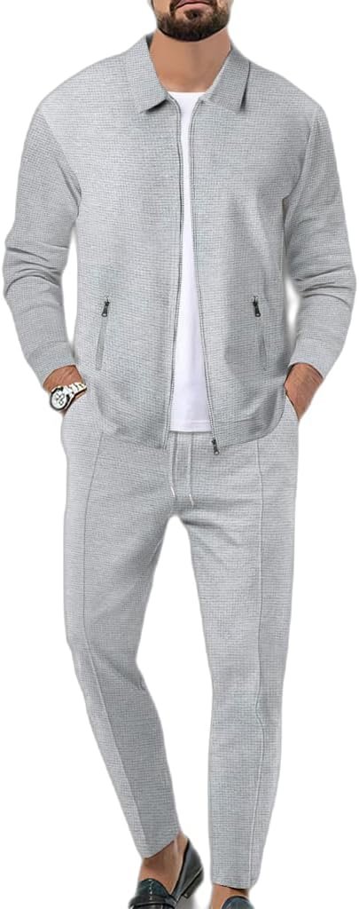 Veriliss Men’s Tracksuits 2 Pieces Waffle Soft Hoodies Sweatsuit Sets Workout Top & Bottom Sets Sports Jogging Suit Set Trendy Catdigna Jacket Suit Business Outfits Veriliss Men’s Tracksuits 2 Pieces Waffle Soft Hoodies Sweatsuit Sets Workout Top & Bottom Sets Sports Jogging Suit Set Trendy Catdigna Jacket Suit Business Outfits