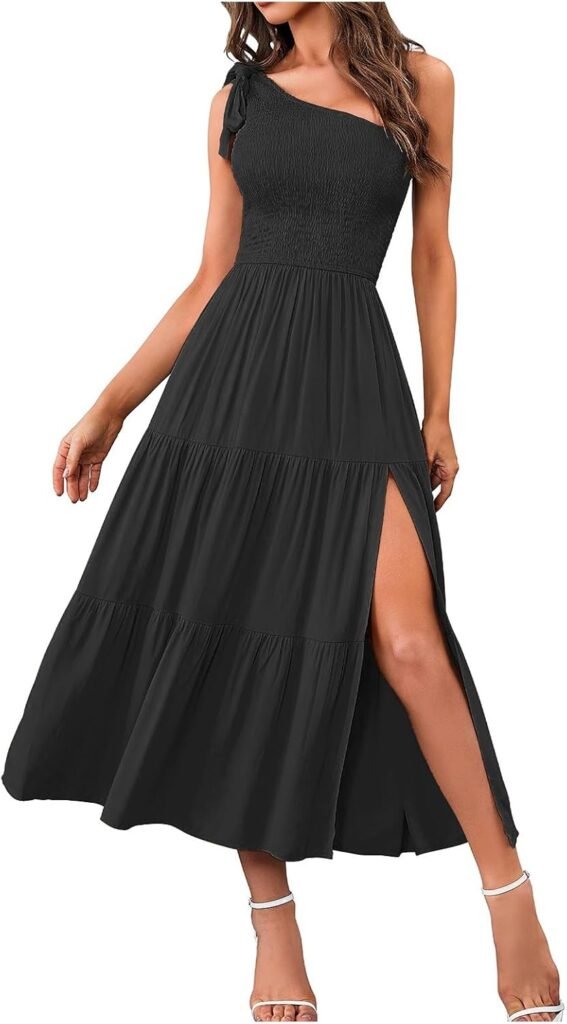 WILLBEST Women 2024 Bohemian Floral Printed Dress Beach Short Sleeve Cross Wrap Ruffle A Line Flowy Long Long Maxi Sun Dresses