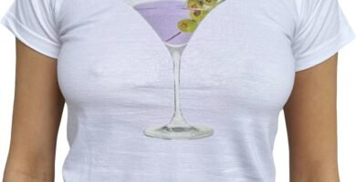 WangsCanis Women’s Summer Fitted Crop Tops Short Sleeve Crewneck T Shirt, Vintage Fruit, Martini, Bow Print, Slim Fit, 100% Polyester, Loose Fit, Crew Neck, Small, Medium, Large