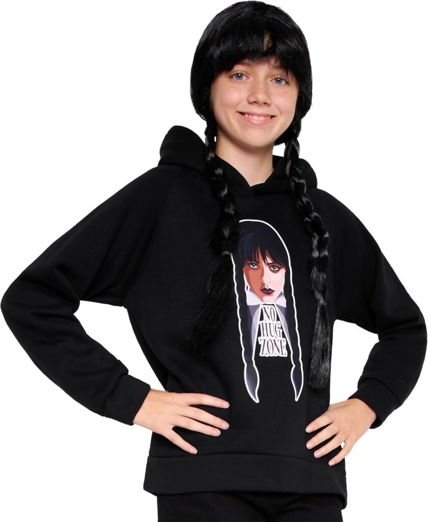 Wednesday Girls Hoodie – Hooded Sweatshirt for Girls and Teenagers 7-16 Years Soft Warm Casual Streetwear – Girls Gifts