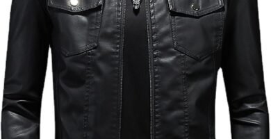Woameyr Mens Leather Jackets Casual Faux Leather Motorcycle Jacket Biker Vintage Outwear