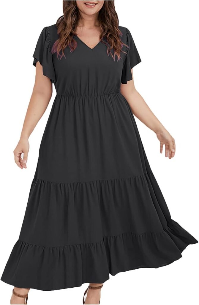 Women Dress Sale Clearance Plus Size Dress For V Neck Summer Casual Sundresses Pocket Sleeveless With Pockets UK Ladies Dress Party Elegant Beach Dress Club Cocktail Work Dresses Evening Gowns