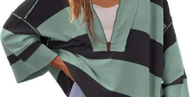 Women Striped V Neck Sweatshirt Casual Loose Fit Long Sleeve Pullover Lightweight Color Block Drop Shoulder Top Y2K Clothes Teen Girls Going Out Tops Women Striped V Neck Sweatshirt Casual Loose Fit Long Sleeve Pullover Lightweight Color Block Drop Shoulder Top Y2K Clothes Teen Girls Going Out Tops