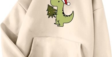 Womens Clothing Trendy Sweatshirt for Teen Girls Women Autumn Winter Casual Cute Christmas Dinosaur Pocket Hoodie Trendy Womens Clothes Cute Oversized Hoodies