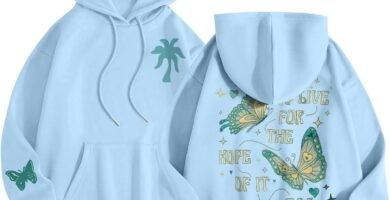 Women’s Hoodies Pink Palm Puff Hoodie Oversized Hoodie Women Teen Girl Clothes Sweatshirts for Women UK Preppy Clothes