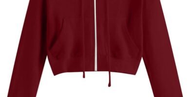 Women’s Long Sleeve Crop Tops Zip Up Hoodie Jacket Teen Girls Pullover Sweatshirts Coat Casual Spring Y2k Cropped Hoodies Plain Color Fashion Outwear Valentine’s Day Tops Shipping 7 Days