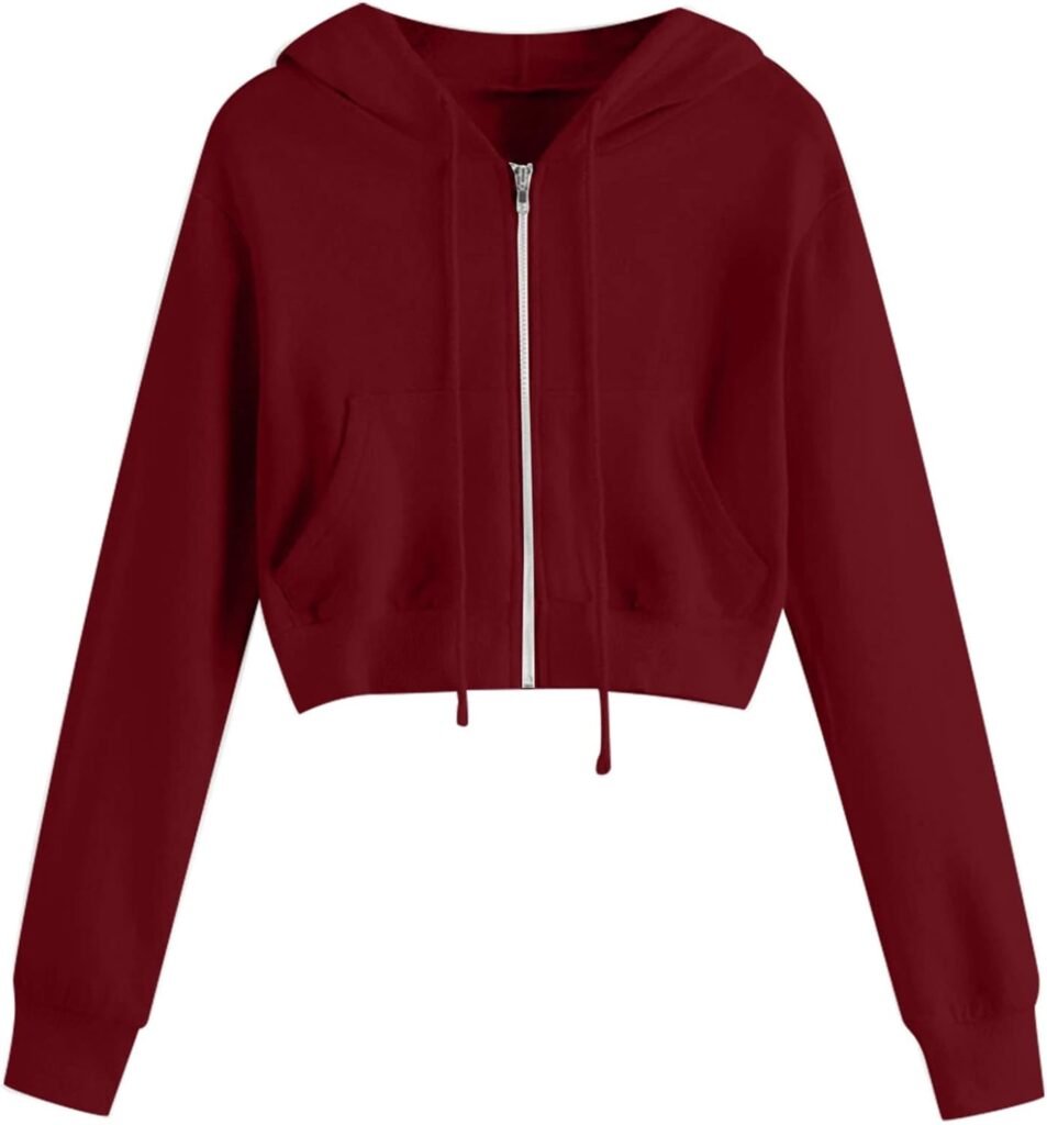 Women’s Long Sleeve Crop Tops Zip Up Hoodie Jacket Teen Girls Pullover Sweatshirts Coat Casual Spring Y2k Cropped Hoodies Plain Color Fashion Outwear Valentine’s Day Tops Shipping 7 Days Women’s Long Sleeve Crop Tops Zip Up Hoodie Jacket Teen Girls Pullover Sweatshirts Coat Casual Spring Y2k Cropped Hoodies Plain Color Fashion Outwear Valentine’s Day Tops Shipping 7 Days