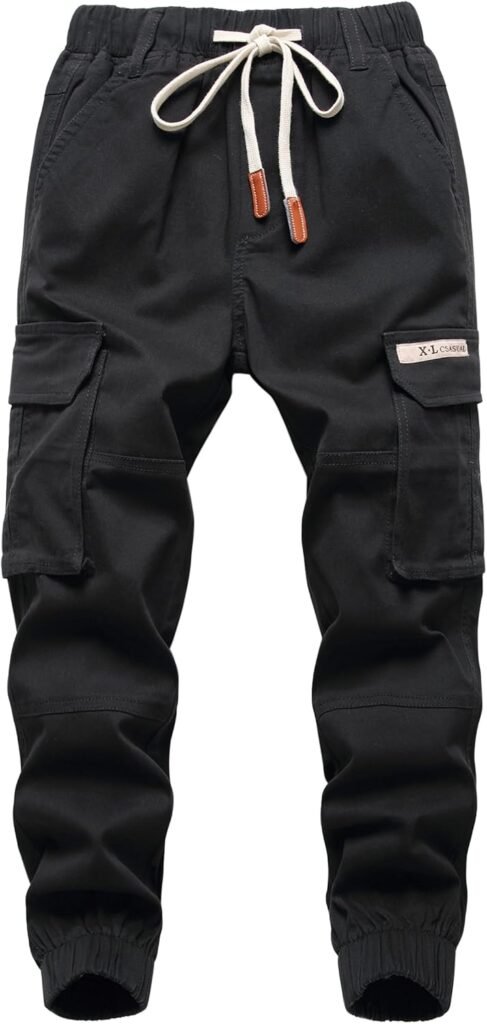 YoungSoul Boys Joggers Pants Drawstring Elastic Slim Fit Kids Cargo Trousers YoungSoul Boys Joggers Pants Drawstring Elastic Slim Fit Kids Cargo Trousers