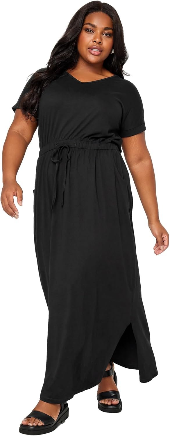 Yours Curve Tie Detail Maxi Dress – Women’s – Plus Size Curve