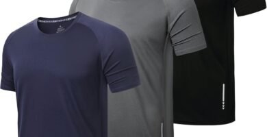 ZENGVEE 3 Pack Gym Shirts Men Quick Dry Short Sleeve Sport T-Shirts Breathable Moisture Wicking Athletic Running Tops Mens Workout Shirts