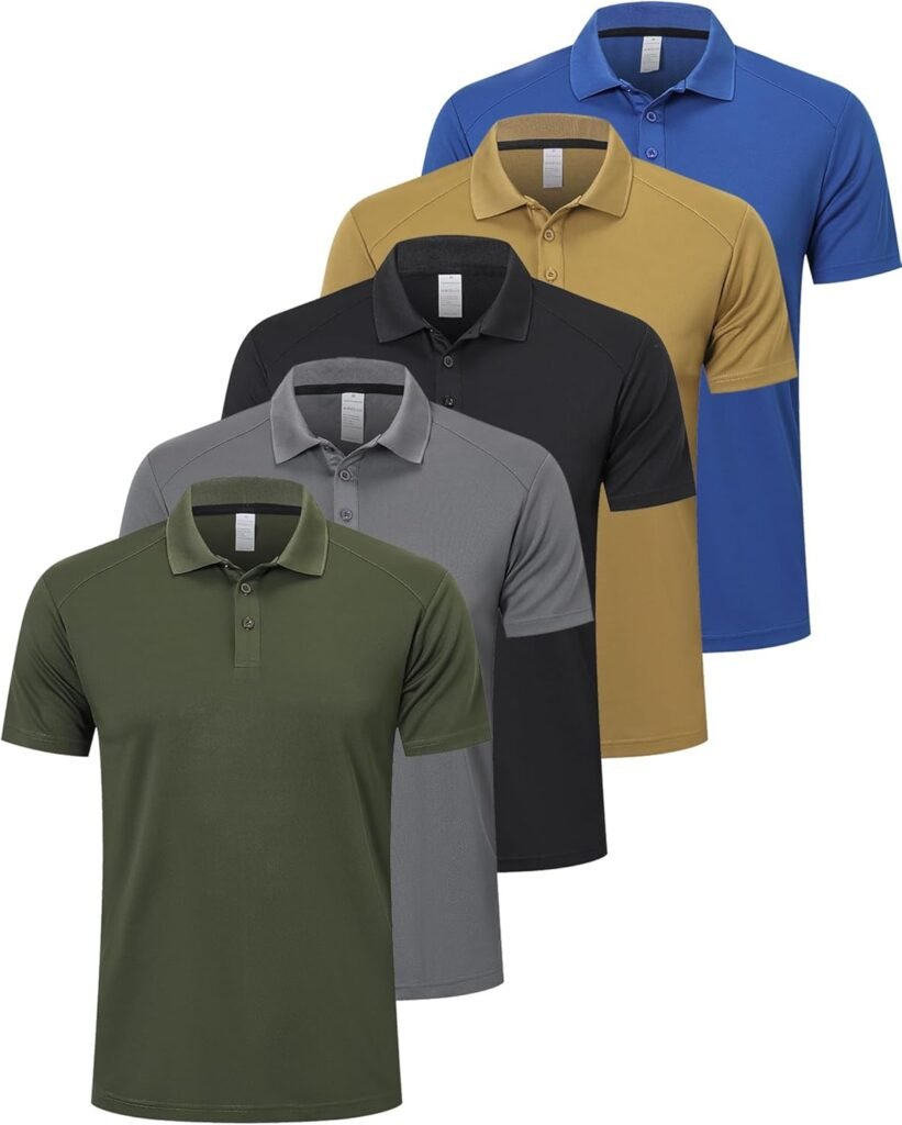 ZENGVEE Men’s Polo Shirts Breathable Quick-Dry Moisture Wicking Workout Golf Gym Sport Polo T Shirts Casual Collared Tennis Top ZENGVEE Men’s Polo Shirts Breathable Quick-Dry Moisture Wicking Workout Golf Gym Sport Polo T Shirts Casual Collared Tennis Top