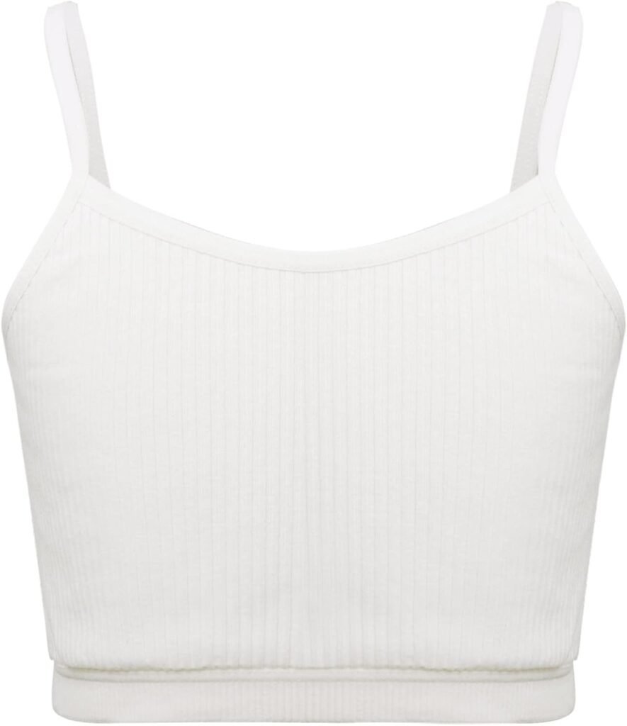 Zaldita Child Big Girls Camisole Dance Crop Tops Sport Vest Yoga Gym Training Bras Cami Shirts Activewear