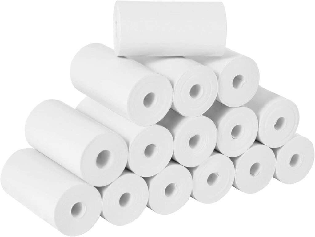 15 Rolls Print Paper for Kids Instant Print Camera, Premium Photo Printer Thermal Paper, Kid’s Instant Print Camera Refill Paper 57 x 30 mm Print Paper