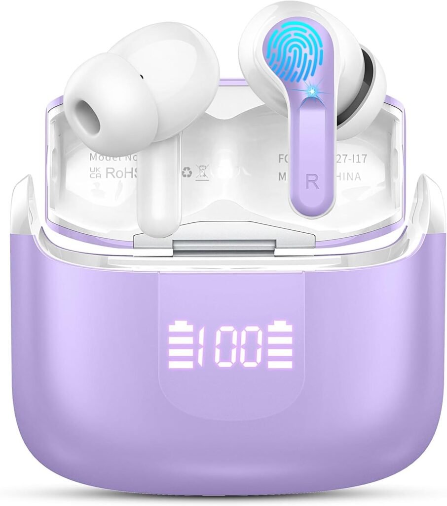 Wireless Earbuds, Bluetooth 5.3 Headphones 2024 Wireless Headphones in Ear, 4 ENC Noise Cancelling Mic Ear buds, 40H Deep Bass Wireless Earphones IP7 Waterproof Bluetooth Earphones USB-C, LED Display Wireless Earbuds, Bluetooth 5.3 Headphones 2024 Wireless Headphones in Ear, 4 ENC Noise Cancelling Mic Ear buds, 40H Deep Bass Wireless Earphones IP7 Waterproof Bluetooth Earphones USB-C, LED Display