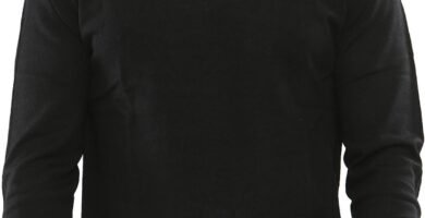 NOROZE Men’s Jumper Knit V-Neck Plain Classic Sweater Pullover Knitted Sweatshirt UK Sizes S-4XL