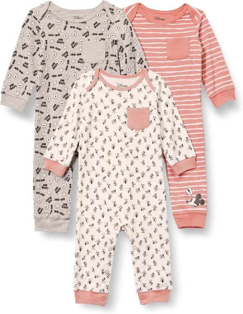 Amazon Essentials Disney | Marvel | Star Wars Unisex Babies’ Cotton Overalls, Pack of 3