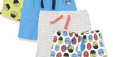 Amazon Essentials Disney | Marvel | Star Wars Baby Boys’ Shorts, Multipacks