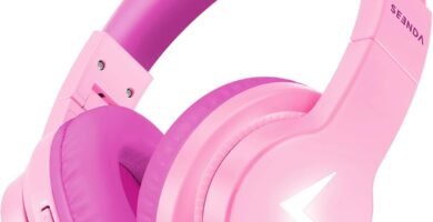 Seenda Kids Bluetooth Headphones, 3 Cool LED Lights Modes Kids Foldable Headphones Over Ear with 85dB/94dB Volume Limited Wireless/Wired Headphones for PC TV Tablet School Airplane