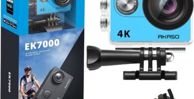 AKASO EK7000 4K30FPS Action Camera – 20MP Ultra HD Underwater Camera 170 Degree Wide Angle 98FT Waterproof Camera with Accessory Kit – Blue