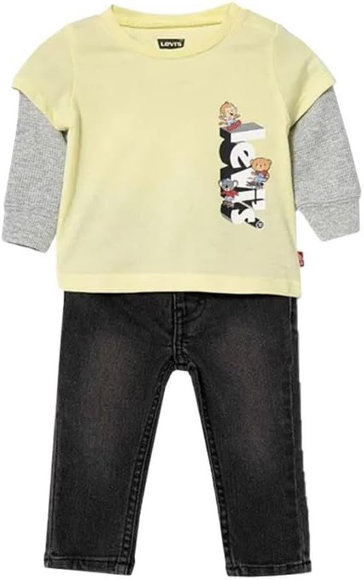 Levi’s Baby Boys’ Lvb 2fer Skater Denim Set 6ej099 Levi’s Baby Boys’ Lvb 2fer Skater Denim Set 6ej099