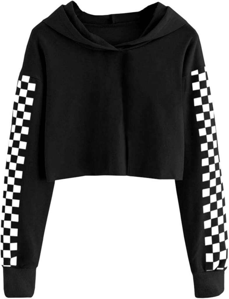 BOVOSHA Kids Hoodies For Girls Crop Top Plaid Long Sleeve T Shirts Boys Hooded Sweatshirt Casual Clothes BOVOSHA Kids Hoodies For Girls Crop Top Plaid Long Sleeve T Shirts Boys Hooded Sweatshirt Casual Clothes