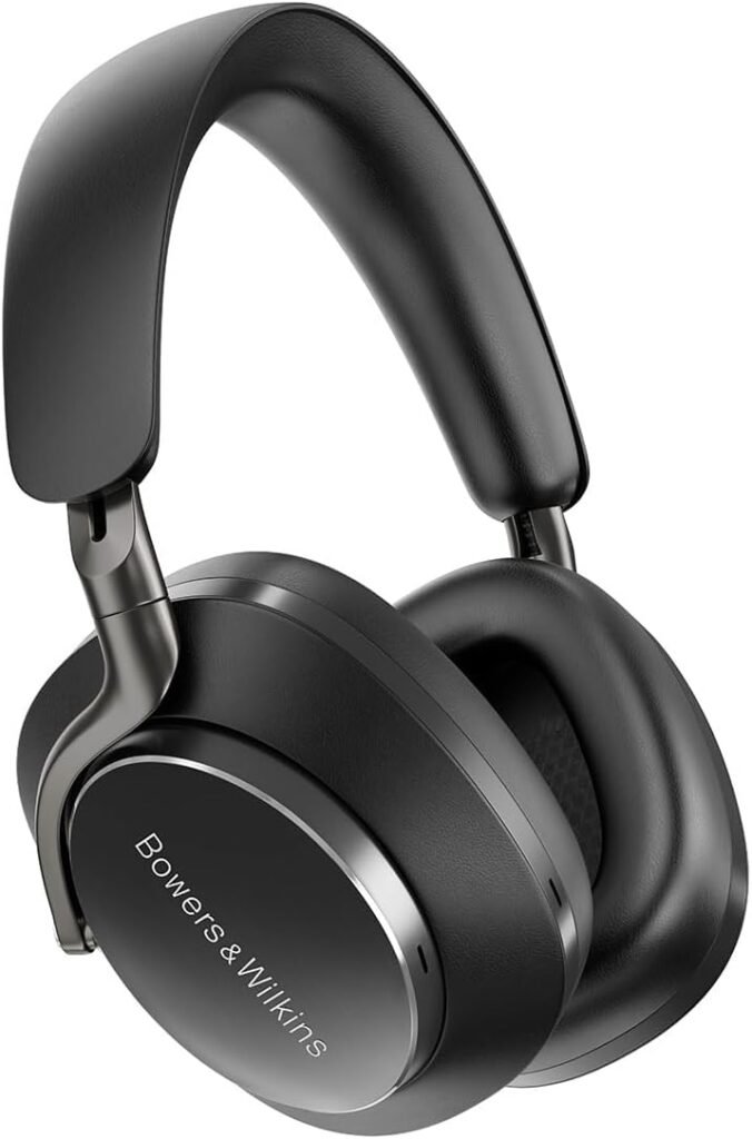 Bowers & Wilkins PX8 Flagship Noise Cancelling Wireless Over Ear Headphones with Bluetooth 5.0 & Quick Charge, 30 Hours of High-Resolution Playback and Built-In Microphone – Black