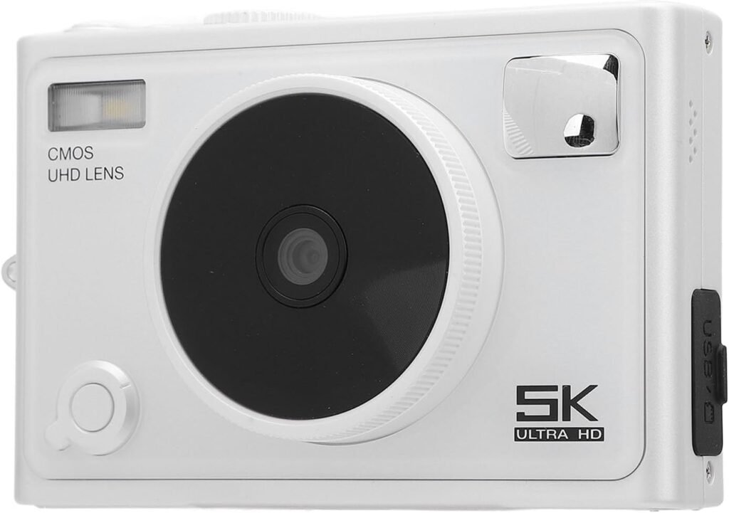 5K Digital Camera, Upgraded Kids Camera with 2.8inch Screen, 18X Zoom, Autofocus, Slow Motion Timelapse, Anti Shake 72MP Compact Point and Shoot Camera for Kid Teens Girl Boy