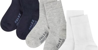 FALKE Unisex Baby Sensitive 3-Pack Socks Wide Tops For A Soft Grip On The Leg Multipack Breathable Sustainable Cotton 3 Pairs