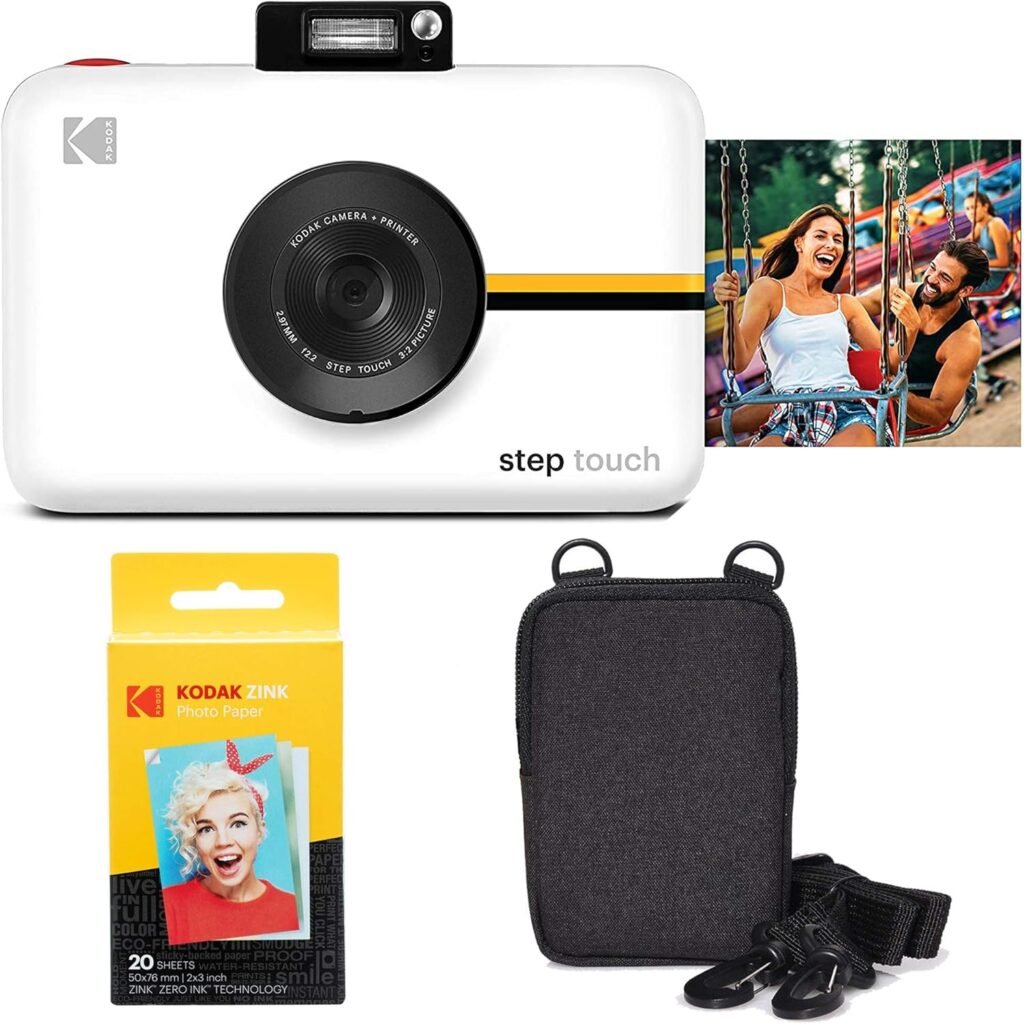 Kodak Step Touch 13MP Digital Camera & Instant Printer with 3.5 LCD Touchscreen (White) Go Bundle