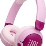 JBL Junior 320 BT, Wireless On-Ear Bluetooth Headphones for Kids with Built-In Mic, 50 Hours Playback, Safe Sound, Low Volume, Easy Controls and Sticker Set, in Purple