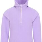 Mountain Warehouse Camber Kids Microfleece Hoodie – Breathable, Lightweight, Anti-Pill & Quick Dry Microfleece Pullover for Boys & Girls – For Spring Summer & Walking Lilac