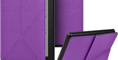 Case for Kindle Paperwhite 12th Gen 2024 and Kindle Colorsoft Signature Edition, Premium Slim PU Leather Foldable Stand Cover with Auto Wake/Sleep, Multi-Viewing Angles (Purple)