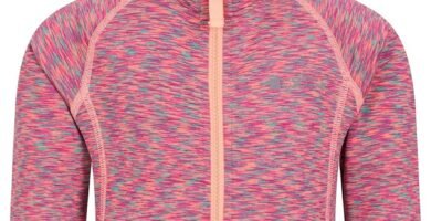 Mountain Warehouse Kayleigh Girls Stripe Hoody – Fully Lined Hoodie Childrens Jacket, Warmth, Front Pockets, Full Zip Kids Coat – For Travelling & Daily Use