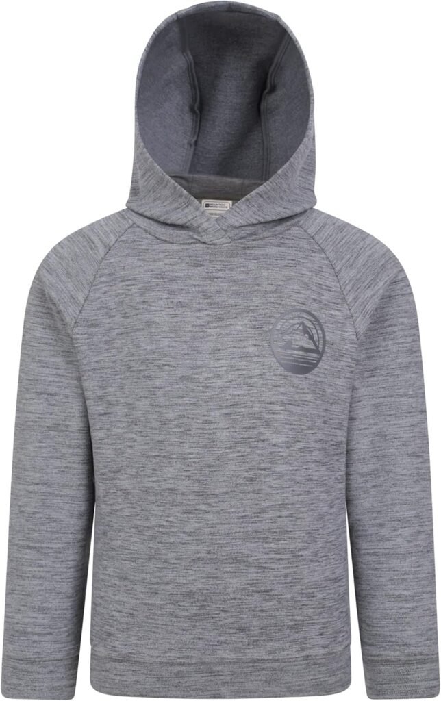 Mountain Warehouse Elias Kids Hoodie – Warm & Cosy Soft Touch Fabric, Lightweight Stylish Sweatshirt, Boys & Girls – Autumn Winter, Outdoors, Holiday & Walking