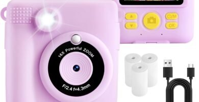 AORILE Kids Camera,Instant Print Camera for Kids,1080P HD Digital Camera with 32G SD Card,3 Rolls Photo Paper & 6 Color Pens, for 3-14 Year Old Girls (Purple) AORILE Kids Camera,Instant Print Camera for Kids,1080P HD Digital Camera with 32G SD Card,3 Rolls Photo Paper & 6 Color Pens, for 3-14 Year Old Girls (Purple)