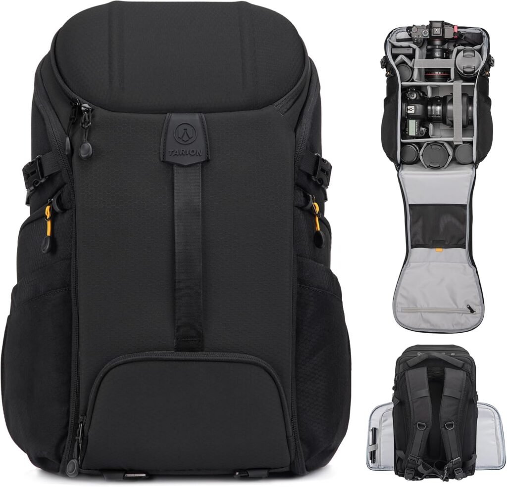 TARION Camera Bag Large Photography – Camera Backpack with Dual-Side Opening Waterproof Raincover for DSLR Drone Travel Rucksack Hexagon Series TARION Camera Bag Large Photography – Camera Backpack with Dual-Side Opening Waterproof Raincover for DSLR Drone Travel Rucksack Hexagon Series
