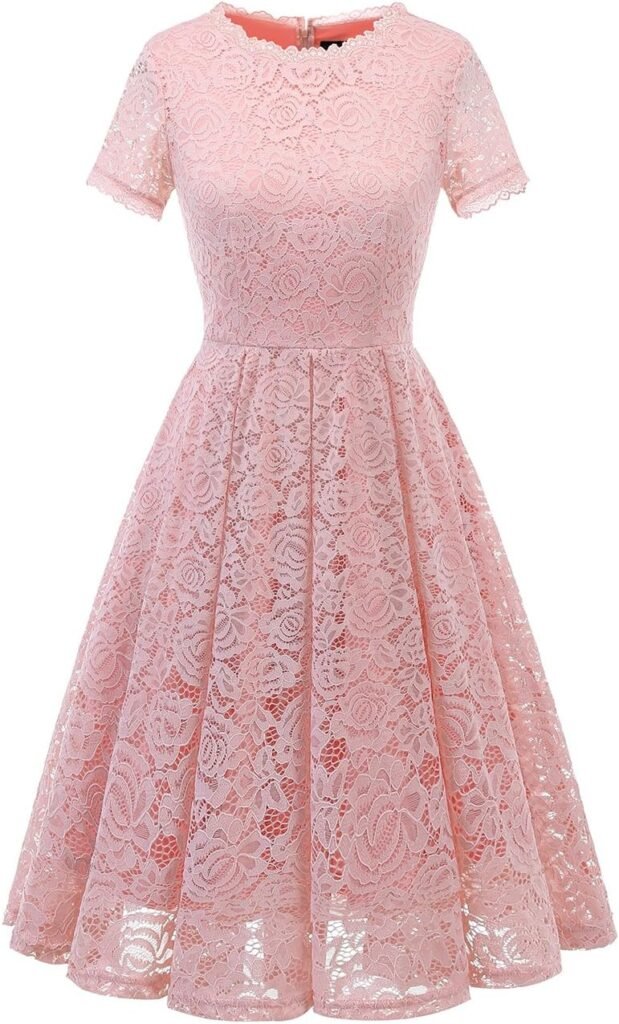 DRESSTELLS Womens Lace Cocktail Dress Back to School Dresses Formal Bridesmaid Wedding Guest Homecoming Dress 2023 DRESSTELLS Womens Lace Cocktail Dress Back to School Dresses Formal Bridesmaid Wedding Guest Homecoming Dress 2023