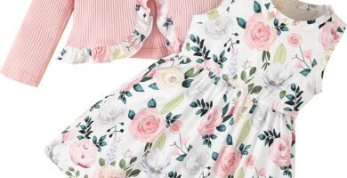 puseky Toddler Baby Girls Dress and Cardigan Set Baby Girl Floral Print Sleeveless Dress and Coat 2Pcs Outfits Set puseky Toddler Baby Girls Dress and Cardigan Set Baby Girl Floral Print Sleeveless Dress and Coat 2Pcs Outfits Set